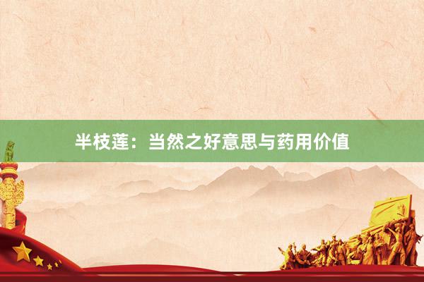 半枝莲：当然之好意思与药用价值